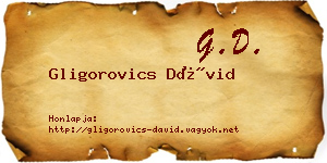 Gligorovics Dávid névjegykártya