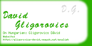 david gligorovics business card